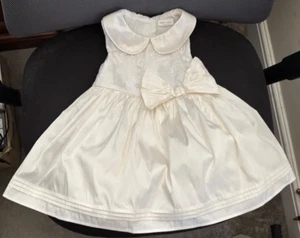 Perfect condition Next 6-9 m wedding formal bow detail ivory lace collared dress - Picture 1 of 3