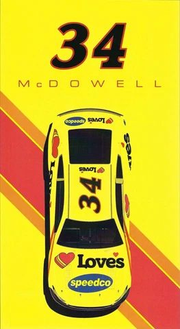 2023 MICHAEL MCDOWELL “LOVES TRAVEL SHOP" #34 NASCAR CUP SERIES POSTCARD Cover