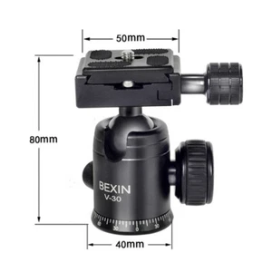 DSLR Camera Tripod Monopod 360 degree Rotatable Ball Head Quick Release Plate  - Picture 1 of 6