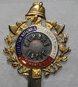 Feuerwehr - Fédération nationale sapeurs pompiers français DUSSEAUX um 1930 - Bild 1 von 2