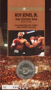 1994 MGM Grand Las Vegas Roy Jones Jr”The Uncivil War”Commemorative Token - Picture 1 of 4