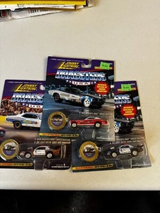 JOHNNY LIGHTNING LOT OF 3 DRAGSTERS USA '92 Lapd Gold/blue 72 Chitown Hustler - Picture 1 of 7