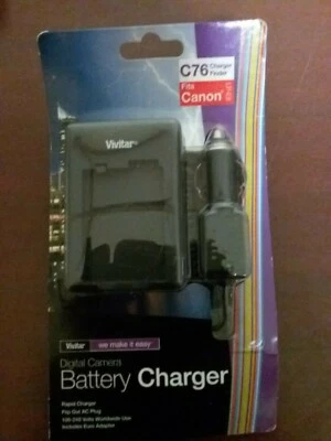 Vivitar C76 Charger  Digital Camera Battery Charger fits Canon LP-E8 NIP NOS 12V - Image 1 of 3