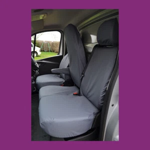 Fiat Talento SX Van 2016+ Tailored Waterproof Front Folding Grey Seat Covers - Picture 1 of 4