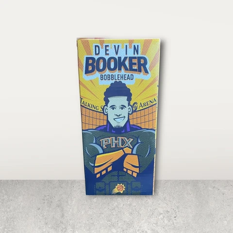 PHOENIX SUNS DEVIN BOOKER SUPERHERO TALKING BOBBLEHEAD NEW IN BOX Cover