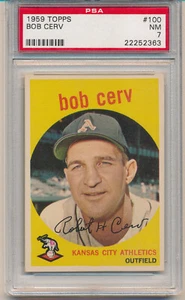 Topps Bob Cerv 1959 (#100) PSA7 PSA - Imagen 1 de 2