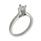 Ladies Platinum Diamond Solitaire Engagement Ring - Size N