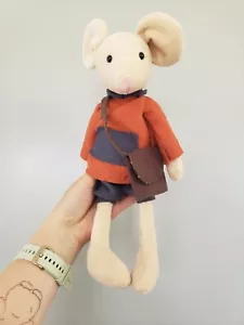 Cartera Jellycat Pedlar Mouse coleccionable vestido suave juguete naranja y azul - Imagen 1 de 7