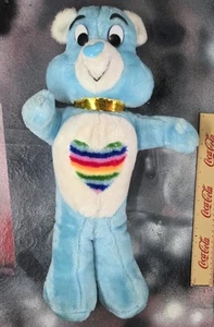 Vintage 80er Care Bears Plüsch KO Fakie Hug Herz Bär Karneval Preis Plushie - Bild 1 von 6
