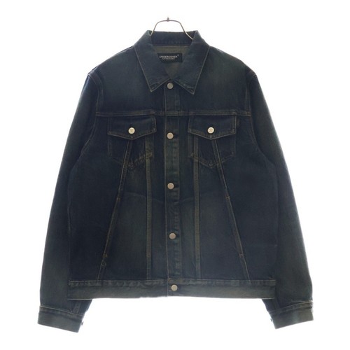 Undercover 24aw TWIN PEAKS braccio jacquard foto toppa giacca denim indaco usa