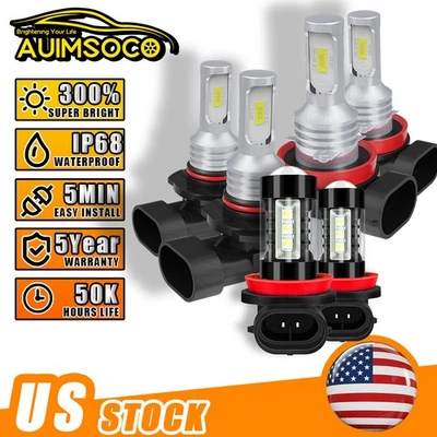 For Toyota Prius C 2012 2013 2014 CSP LED Headlight+Fog Light Cool White Bulbs - Image 1 of 4