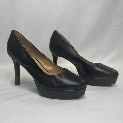 Tacones de plataforma de cuero negro Naturalizer Camilla para mujer de 10M a 4” tacón Foto 1 de 4