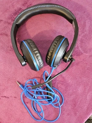 PS5 PS4 Xbox Headset Gioteck XH100 Switch PC Gaming - Black/Blue - Image 1 of 4