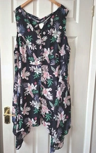 Yours Size 22/24 Long Floaty Floral Tunic Top Plus Size 22/24 - Picture 1 of 4
