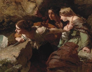 Mut, Angst und Verzweiflung beim Beobachten der Schlacht von James Sant Druck 11"x14" - Bild 1 von 4