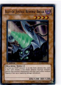 Yu-Gi-Oh 1st edition Ally of Justice Reverse Break Super Rare #HA02-EN050 - Picture 1 of 2
