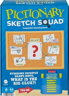 Pictionary Sketch Squad Cooperative Party Game with Clues Case, 2- to 6-Player - Image 1 of 4