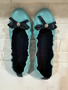 Jack Rogers Damen-Ballerinas blau Schleife Kunstleder 8,5 türkis marineblau - Bild 1 von 10