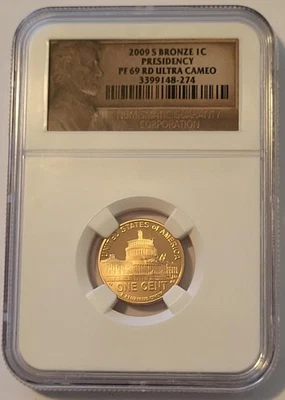 2009 S Lincoln Bicentennial Cent Presidency Proof PF69 RED UC NGC Portrait Label - Image 1 of 2