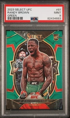 2023 Select UFC Randy Brown /5 Green PSA 9 Cert 82434683 - Image 1 of 2