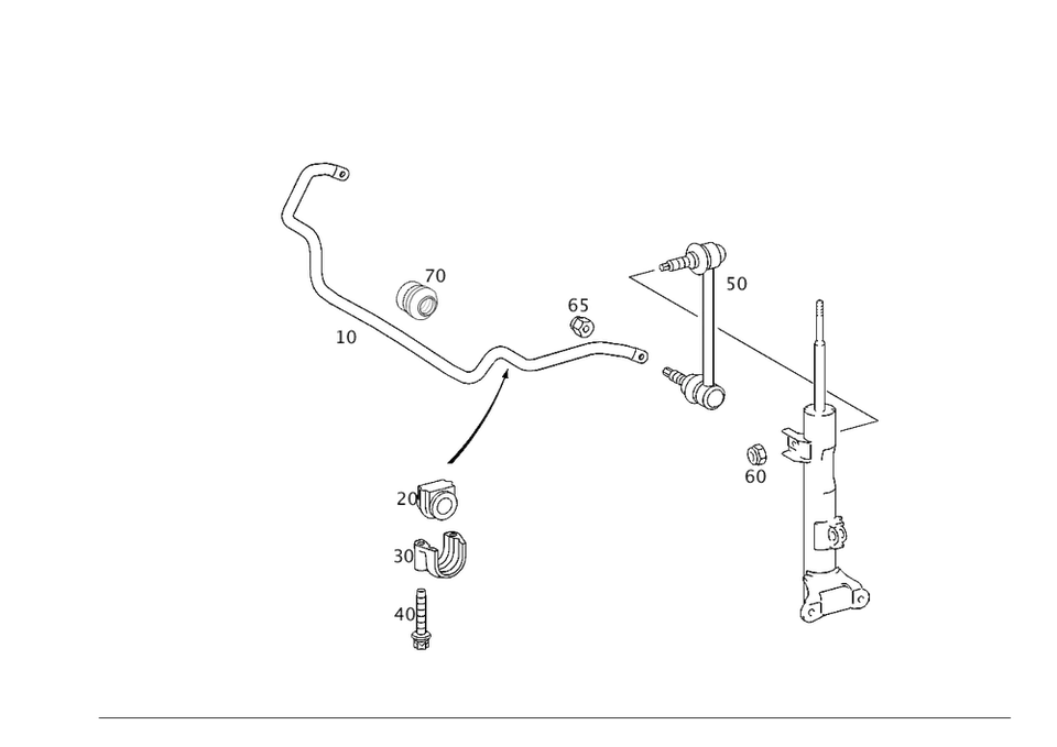 正品梅赛德斯-奔驰扭力杆 203-323-43-65 — 第 1/1 张图片