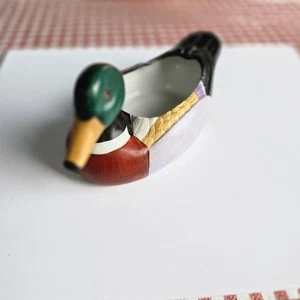 Vintage Duck Mallard Ceramic Planter Hand Painted 10.5 x 5.5 - Picture 1 of 11