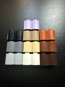 Lego Part 30136 1x2 Brick, Log | CHOOSE QTY COLOR | WALL Decoration | Washed - Picture 1 of 4