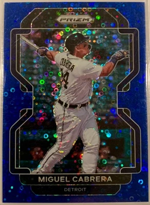 2022 Panini Prizm Tier II Blue Donut Circle Prizm /199 Miguel Cabrera #211 - Image 1 of 2