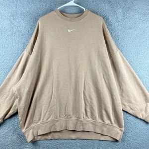 Nike Center Swoosh Sweatshirt Herren XL Beige Oversized Langarm Travis Scott - Bild 1 von 8