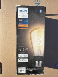 Philips Hue Dimmable Warm White Vintage Smart ST19 Edison Bulb, Bluetooth & Hub - Picture 1 of 2
