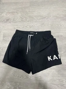 Pantalones Cortos de Natación Kangol Logo Negros Talla L (11728526) Logo Grande - Imagen 1 de 7