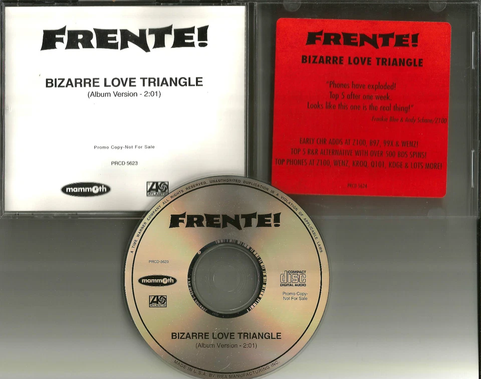 FRENTE Bizarre Love Triangle NEW ORDER TRK 1994 USA PROMO DJ CD Single PRCD5623 Foto 1 de 1