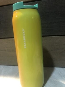 STARBUCKS Steel Citrus Ombre Tumbler yellow green 20oz Water Bottle - Picture 1 of 3