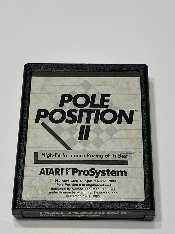 Vintage Namco Pole Position II Atari 7800 1987 Video Game Cartridge  - Image 1 of 1