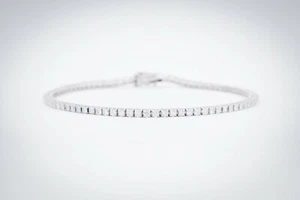 Exclusive gold diamonds bracelet 750 % 2.80 ct natural diamonds - Tennis Offerta - Imagen 1 de 7