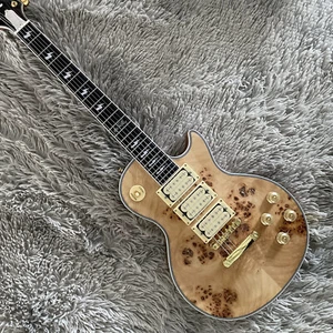 Custom ACE Frehley Electric Guitar Tree Burl Top Solid Body Gold Part 6String - Picture 1 of 5