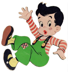 Vintage JACK & JILL Kinder PIN-UPS WANDHÄNGER (1949) Dolly Toy Co.  - Bild 1 von 3