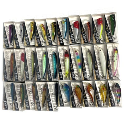 Gemischte Posten 30 Stück 7cm 7,5cm 8cm 11cm Elritze Hart Angelköder mehrere Farben - Bild 1 von 4