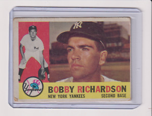 1960 TOPPS #405 BOBBY RICHARDSON IN VG CONDITION - NEW YORK YANKEES