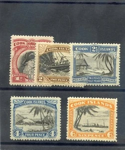 COOK IS Sc 93-6 (SG 107-11) **F-VF NH 1933-6 WERTE 36 $ - Bild 1 von 1