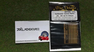 AUTHENTIC AMMO BELTS .30 .50 cal MAQUETTE AVION 1/48 TRUE DETAILS 48705 / 26008 - Picture 1 of 2