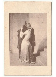 1930 arte in cartolina - F. Hayez - Il bacio - coppia innamorati - Picture 1 of 2