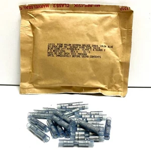 320562 Nylon Blue Butt Splice Self Insulated Window MS25181 Wire 16-14 Pkg of 50 - Foto 1 di 4