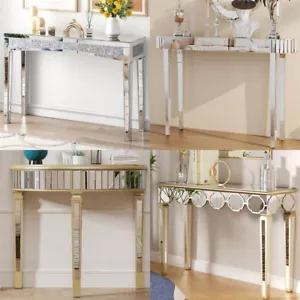 Large Mirrored Console Table Aesthetics Hall Table Porch Entryway Furniture Deco - Picture 1 of 45