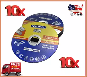 10 Pack Cut Off Wheels 4.9" Metal & Stainless Steel Angle Grinder Cutting Disc - Picture 1 of 6