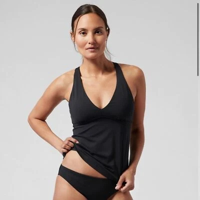 ¡NUEVO CON ETIQUETAS! Tankini Athleta negro A-C - talla XS Foto 1 de 4