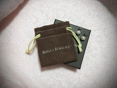 Ross + Simons Pearl Cat Earrings Genuine Sterling And Pearl - Imagem 1 de 2