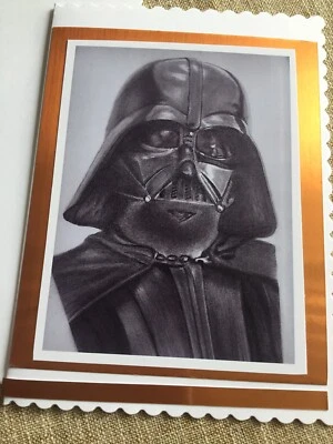 Tarjeta de felicitación Darth Vader hecha a mano - Star Wars - Día del Padre Foto 1 de 4