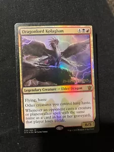 MTG FOIL Dragonlord Kolaghan Prerelease Dragons of Tarkir - Promo: Date Stamped - Picture 1 of 1