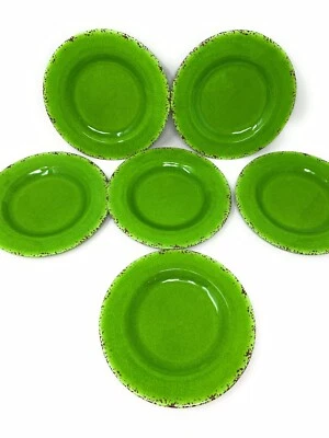 Ashland Dining Summer Fiesta Melamine  8.5” Dinner/Dessert Green Plates (6) - Image 1 of 4